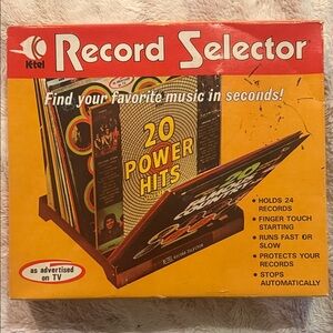 Record Selector - Classic Red Vinyl Organizer vintage